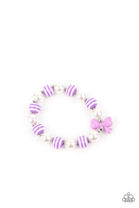 STARLET SHIMMER COLORFUL ACRYLIC BOWS AND CLASSIC WHITE PEARLS BRACELETS