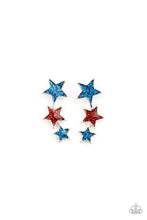 Load image into Gallery viewer, STARLET SHIMMER LET FREEDOM RING IRIDESCENT STARS EARRINGS